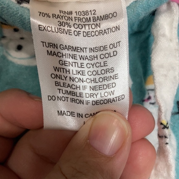 Munki Munki snowman flannel pajamas size Large - Picture 7 of 14